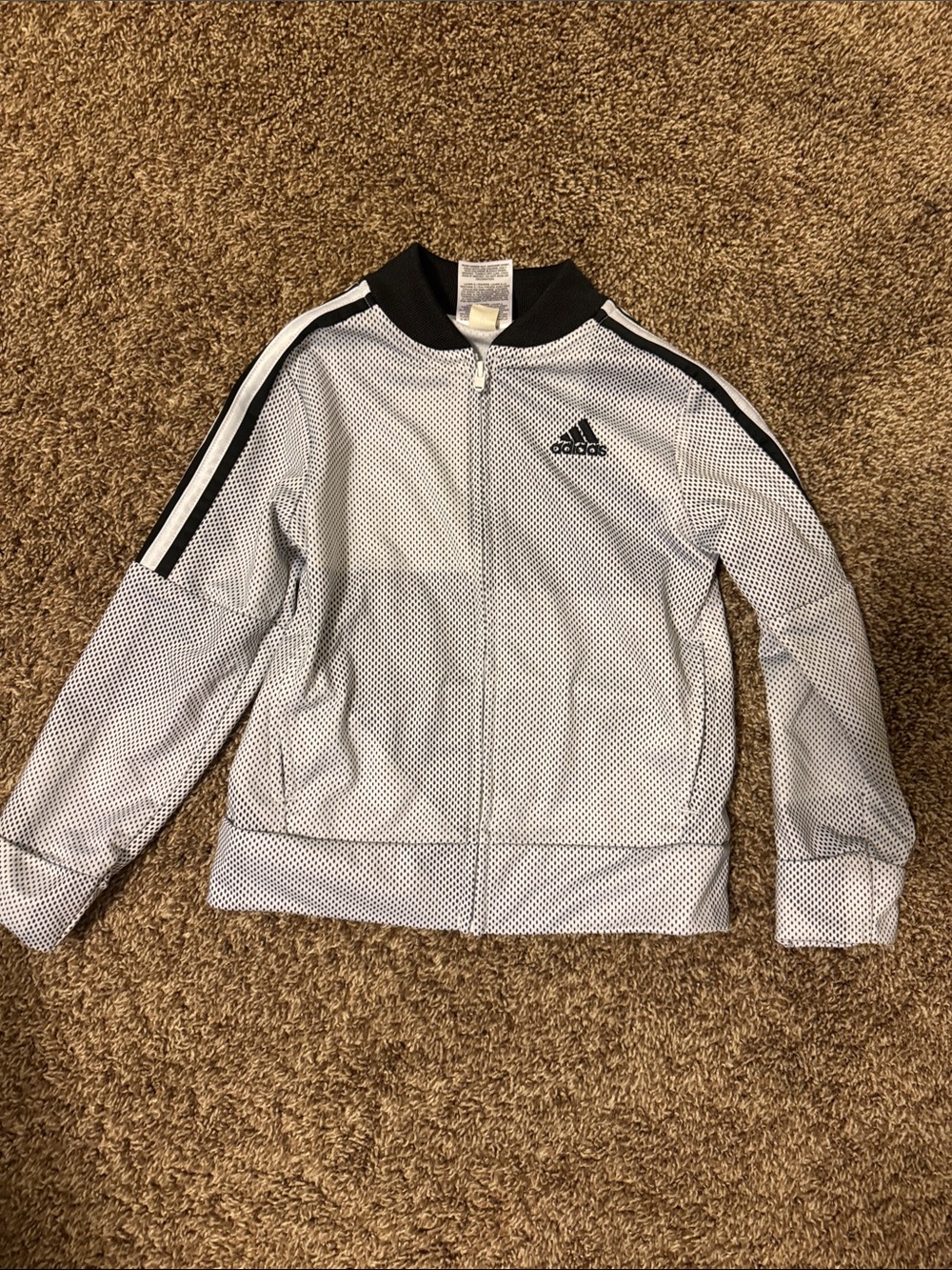 adidas White and Black Track Jacket